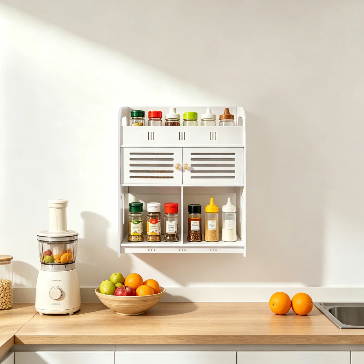 Bymaocar Minimalist Wall Mounted Bathroom Storage Rack