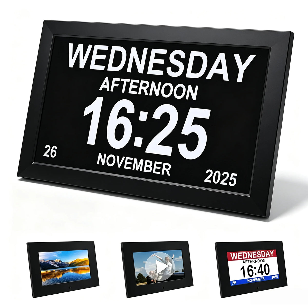 Senior Focused Digital Alarm Clock with Date and Auto Brightness