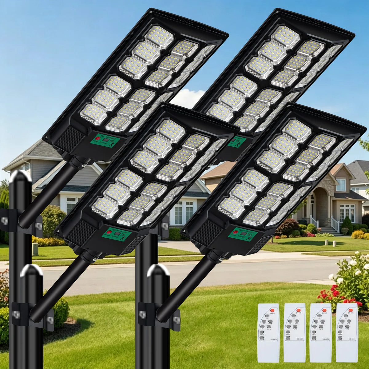 Solar Led Outdoor Motion Sensor Street Lights With Remote Control