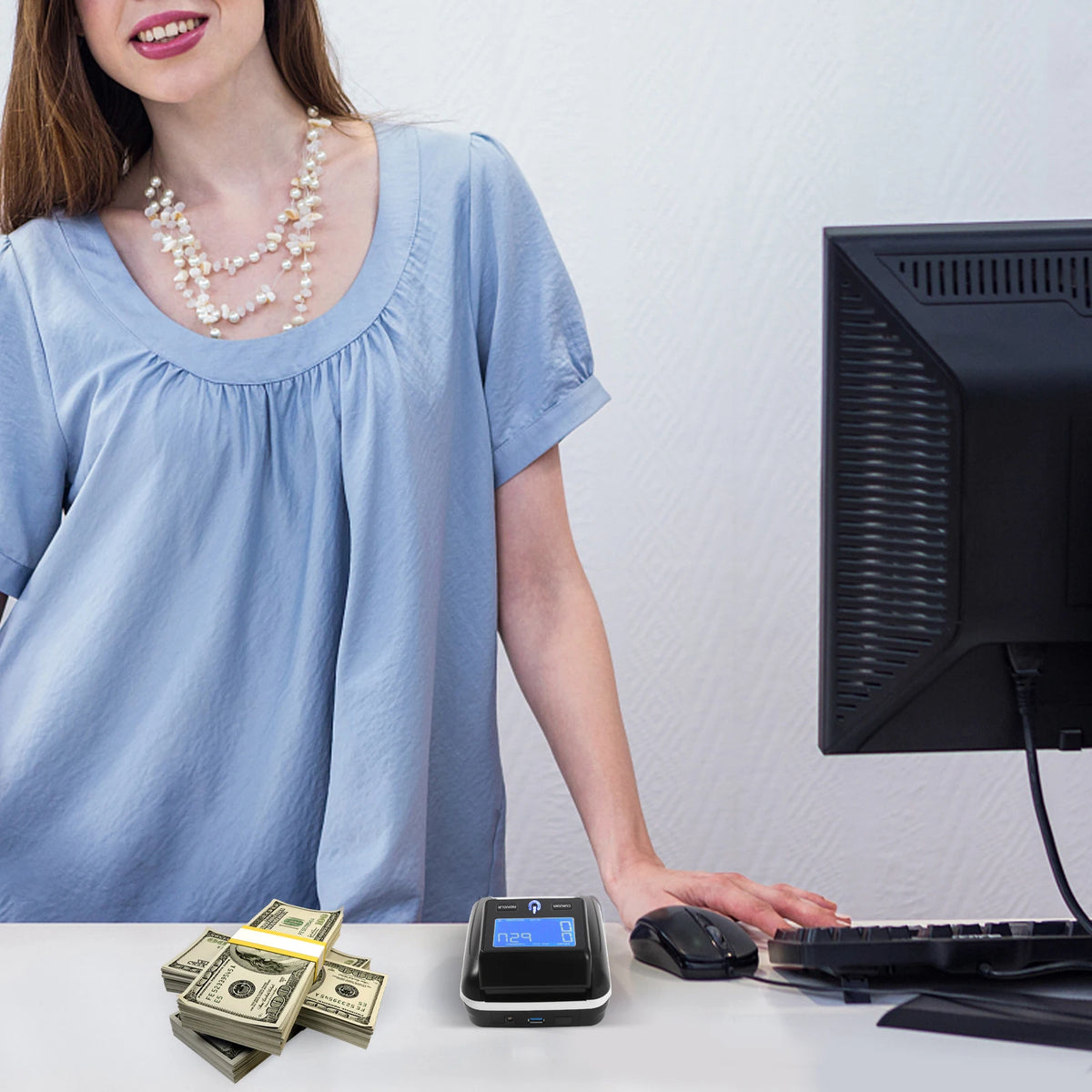 Portable Counterfeit Bill Detector and Currency Counter