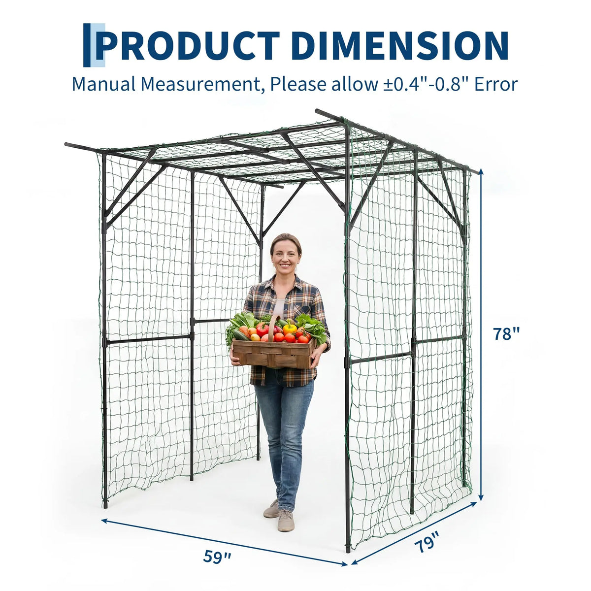 HiMISS Metal Garden Arch Trellis for Climbing Plants and Cucumbers