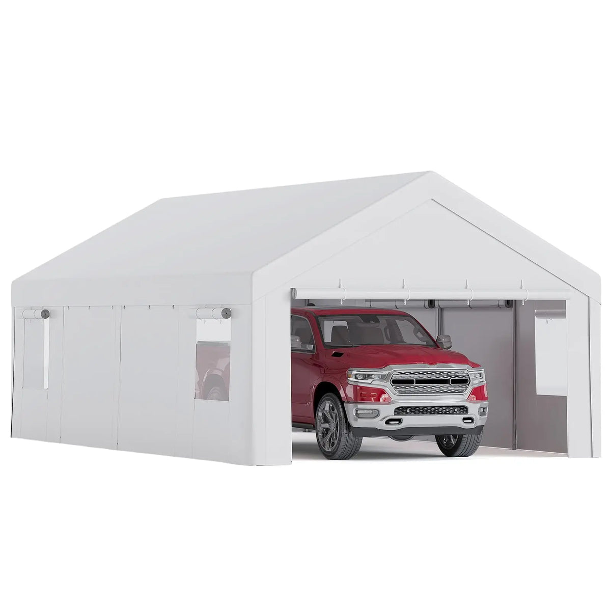 HiMiss Heavy Duty Portable Carport Canopy Shelter With Removable Sidewalls