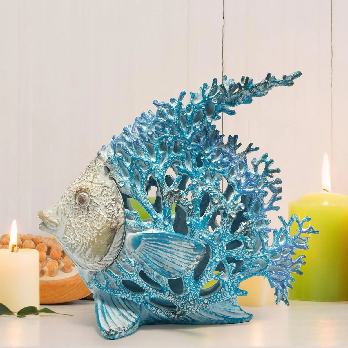 Hodao Angelfish Coral Reef Resin Sculpture Coastal Ocean Decor