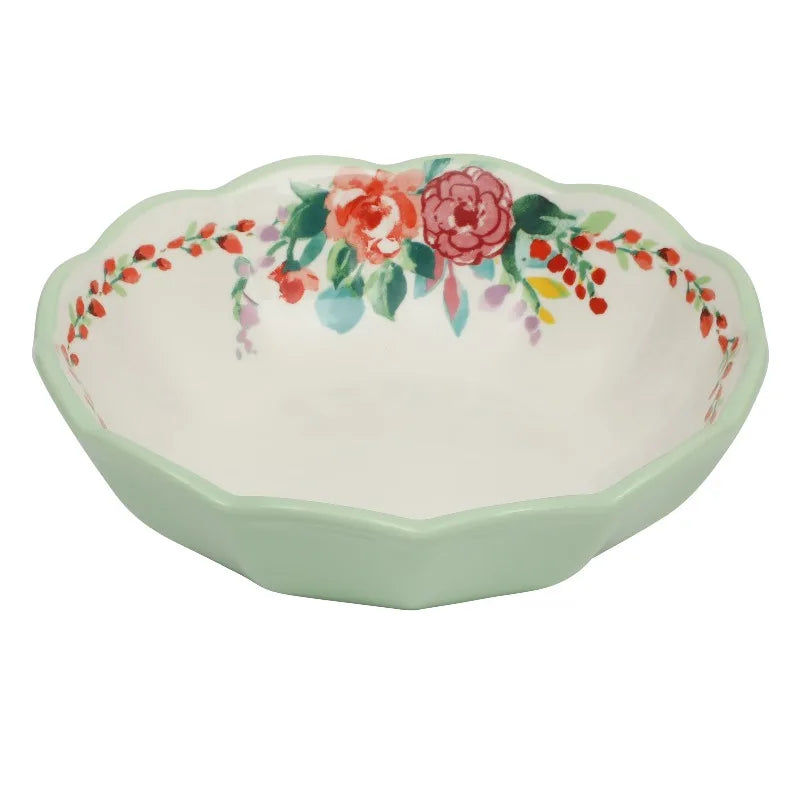 Painted Meadow Classic Ceramic Cereal Bowl For Daily Family Breakfast