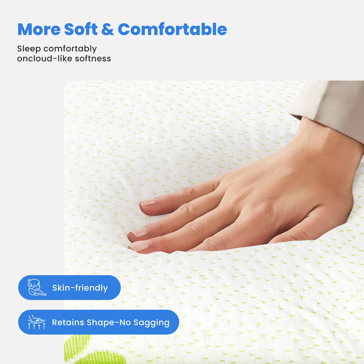 MCQ Bamboo Viscose Cooling Mattress Topper With Stretchable Pockets