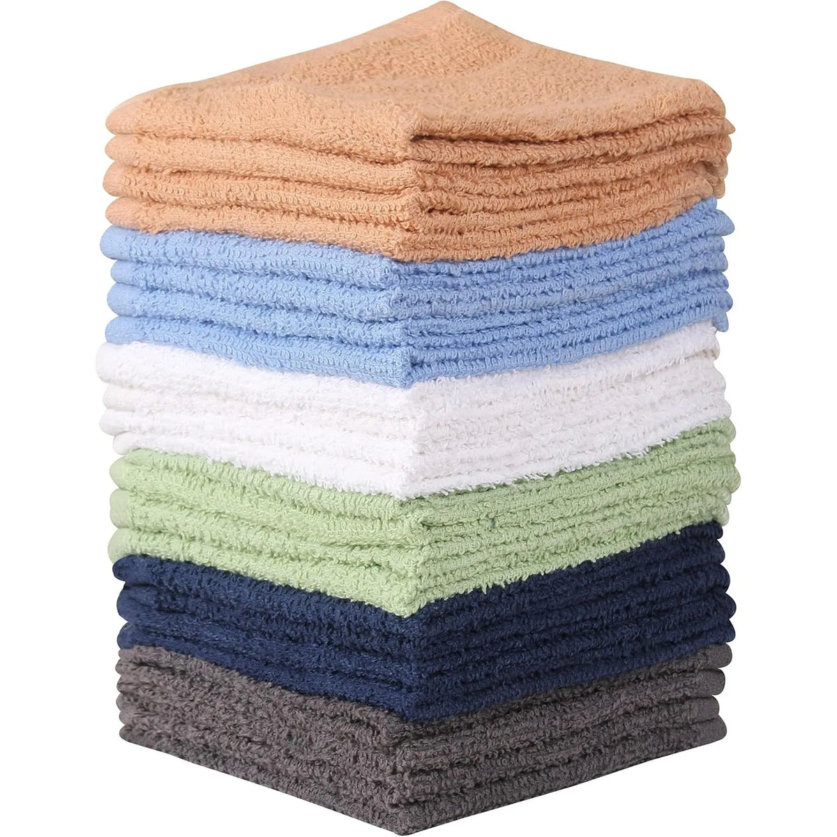 Soft Absorbent Cotton Flannel Washcloths for Bathroom and Face Care