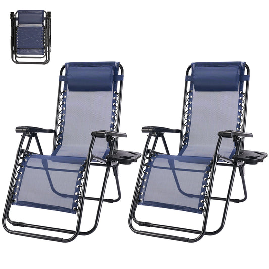 MCQ Zero Gravity Folding Outdoor Recliner Chairs With Cup Holders