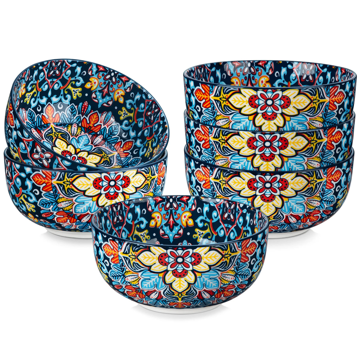 Vancasso Bohemian Ceramic Cereal and Soup Bowls for Everyday Dining