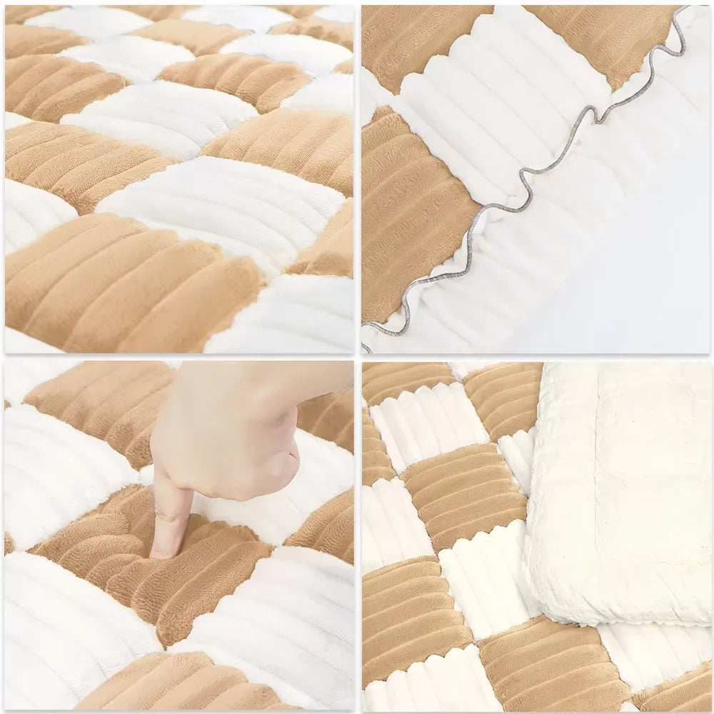 CWV Waterproof Plaid Pet Bed Mat And Furniture Protector