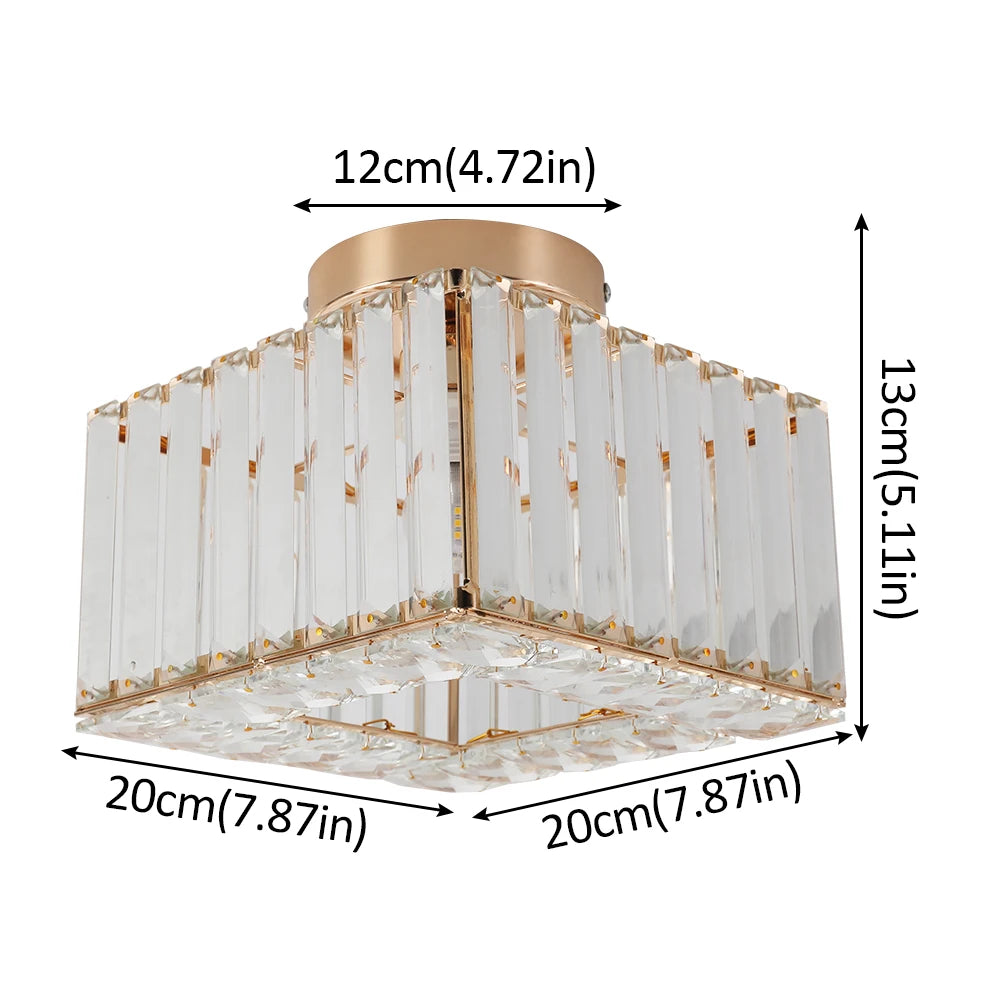 Vetrulus Modern Crystal LED Pendant Light For Dining Room Decor