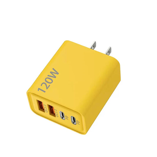 10W Four Port USB C Fast Wall Charger Travel Adapter