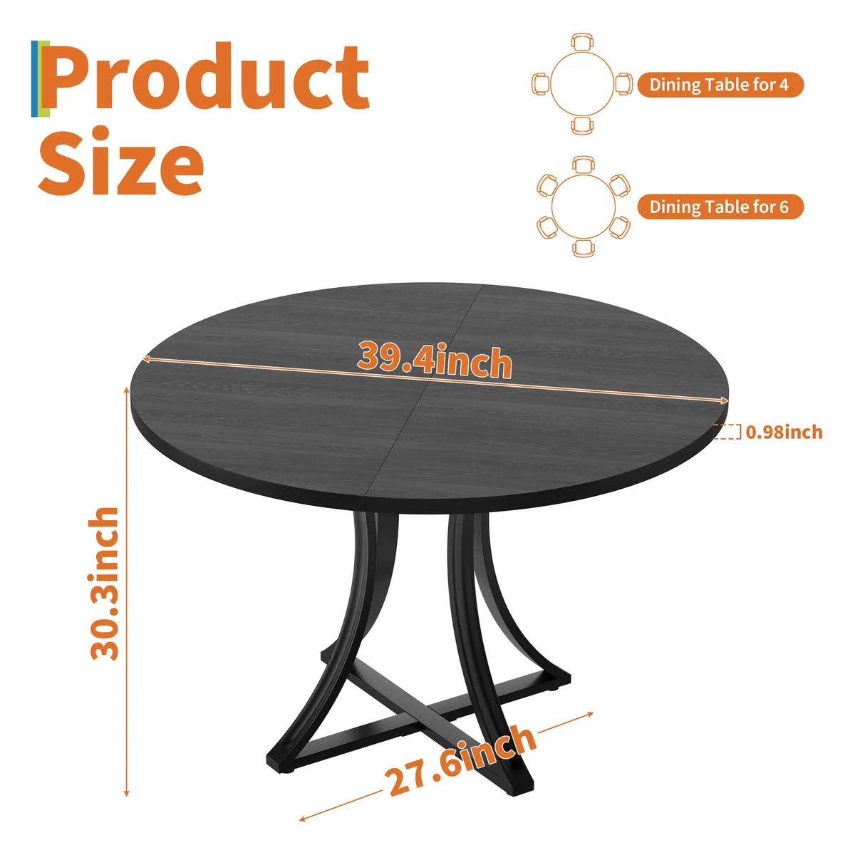 Round Dining Table With Wooden Pedestal Base For Modern Homes