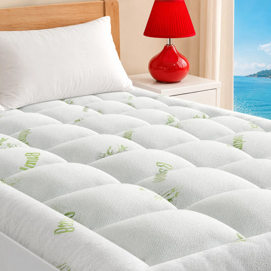 JHK Waterproof Bamboo Mattress Topper For Enhanced Comfort