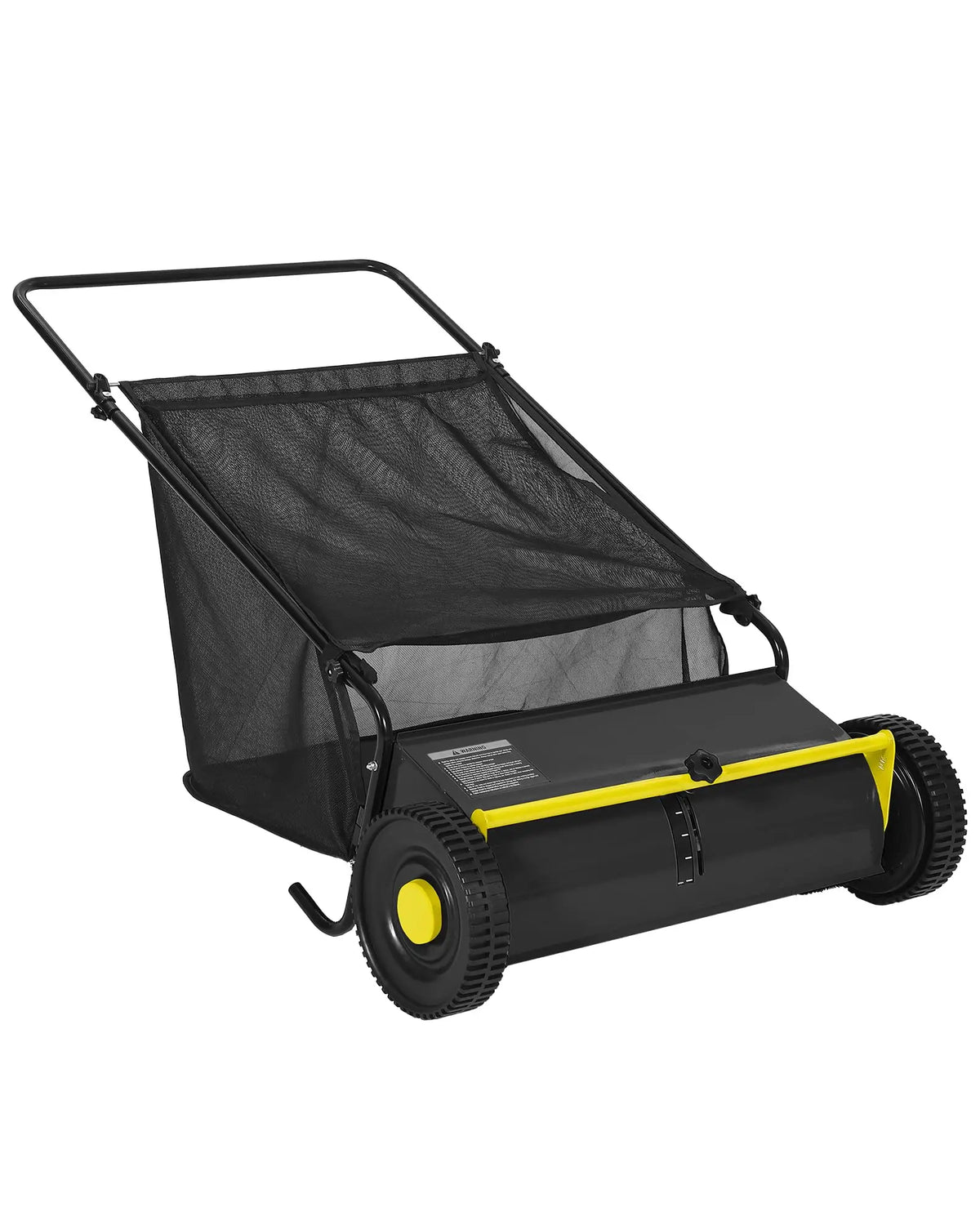 Push Lawn Sweeper With Mesh Bag For Efficient Yard Cleanup