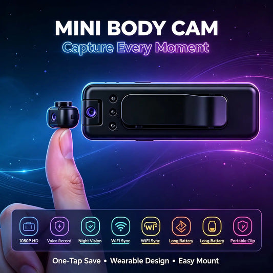 Mini Wearable Body Camera With 4K Video And Night Vision