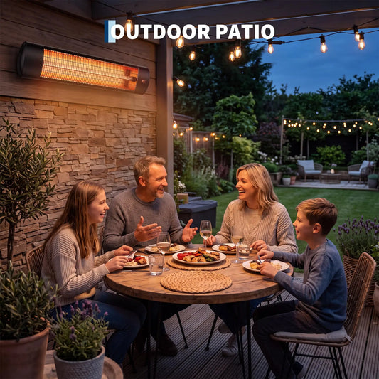 HiMISS 1500W Carbon Fiber Infrared Wall Mount Patio Heater