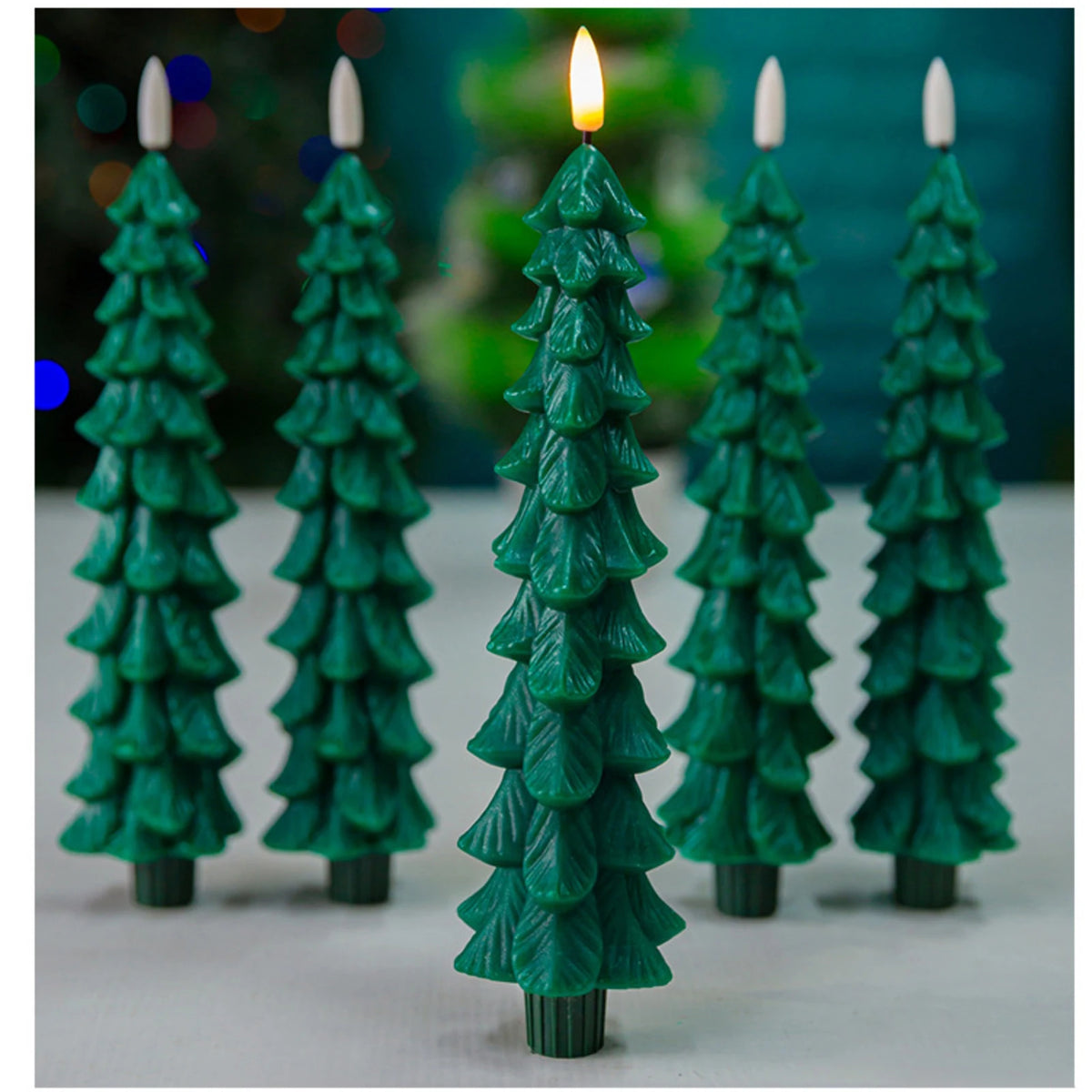 Christmas Flameless LED Candlesticks with Timer and Remote Flickering Decor