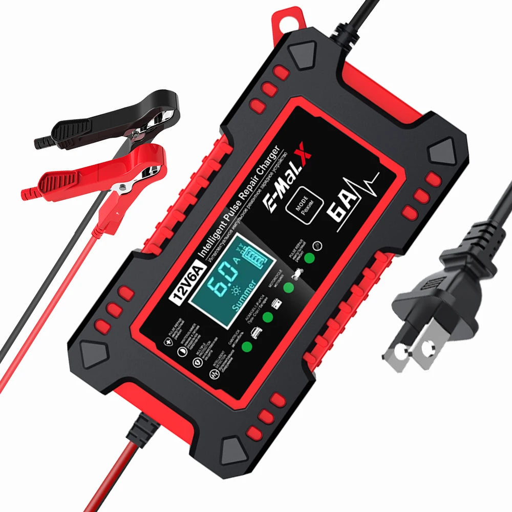 Universal Intelligent Car Battery Charger With Digital Display