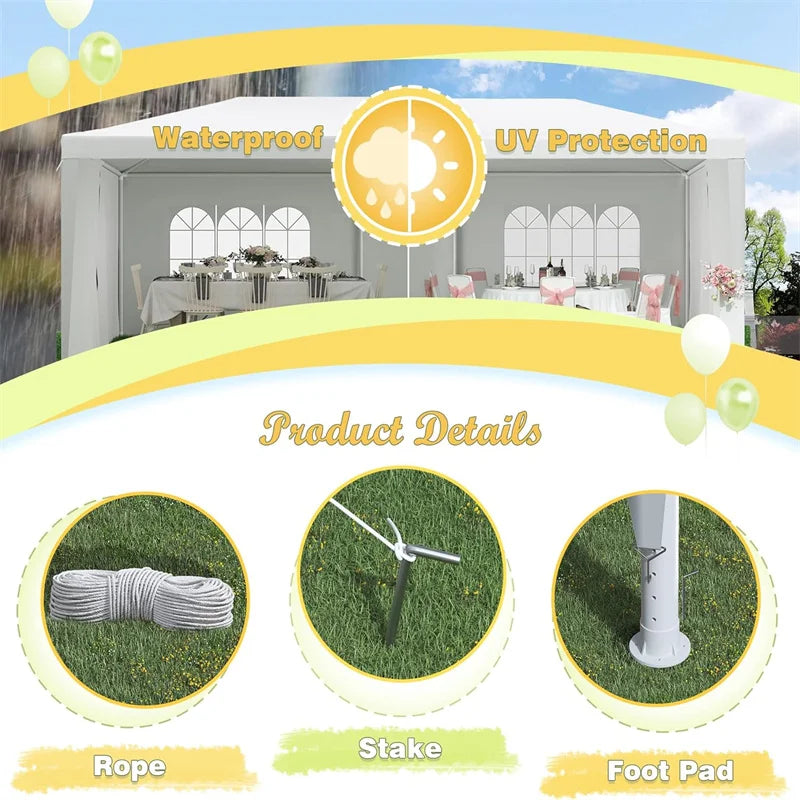 Tooluck Heavy Duty Party Tent Gazebo Canopy For Outdoor Events