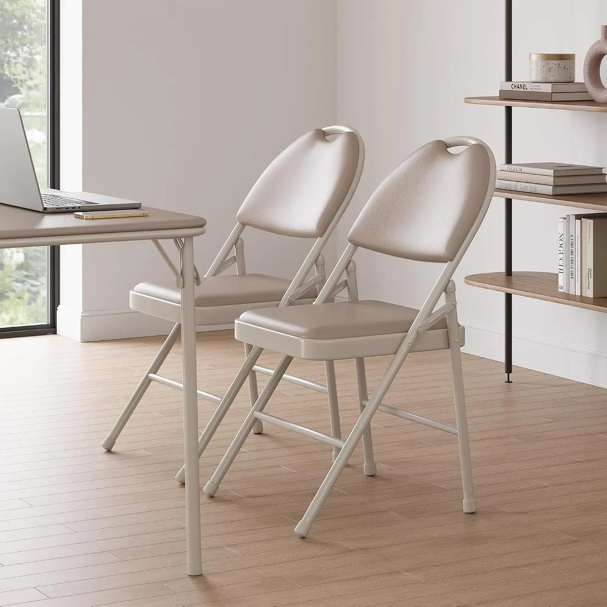 Garvee Cushioned Metal Folding Chair For Indoor And Outdoor Use