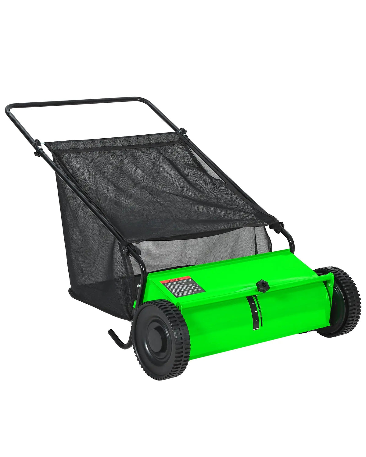 Push Lawn Sweeper With Mesh Bag For Efficient Yard Cleanup
