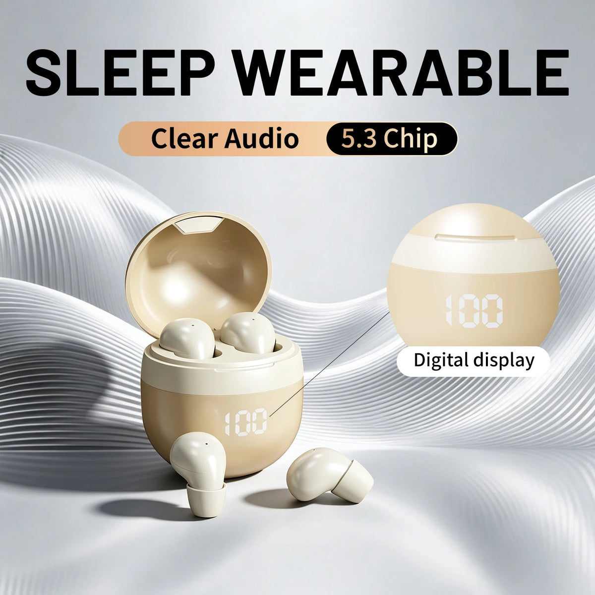 SHUKE Bluetooth Sleep Earbuds With Noise Cancellation And HiFi Sound