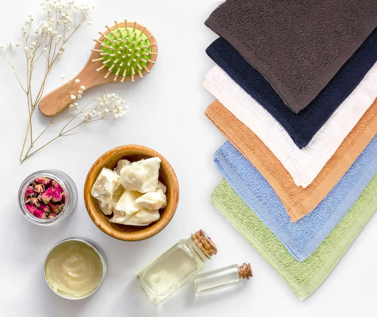 Soft Absorbent Cotton Flannel Washcloths for Bathroom and Face Care