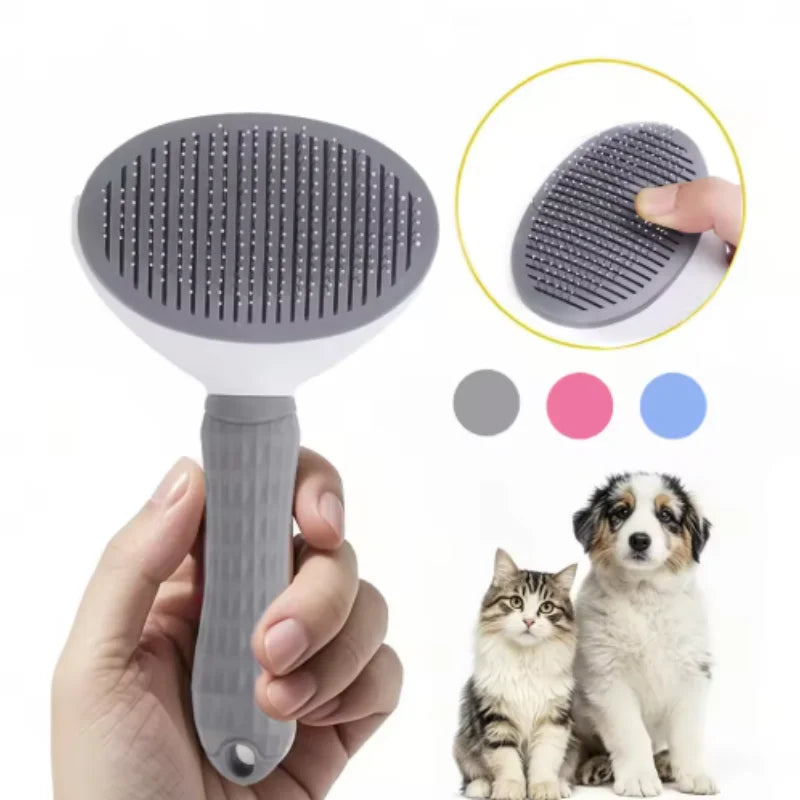 Self Cleaning Grooming Brush Hair Remover for Dogs and Cats