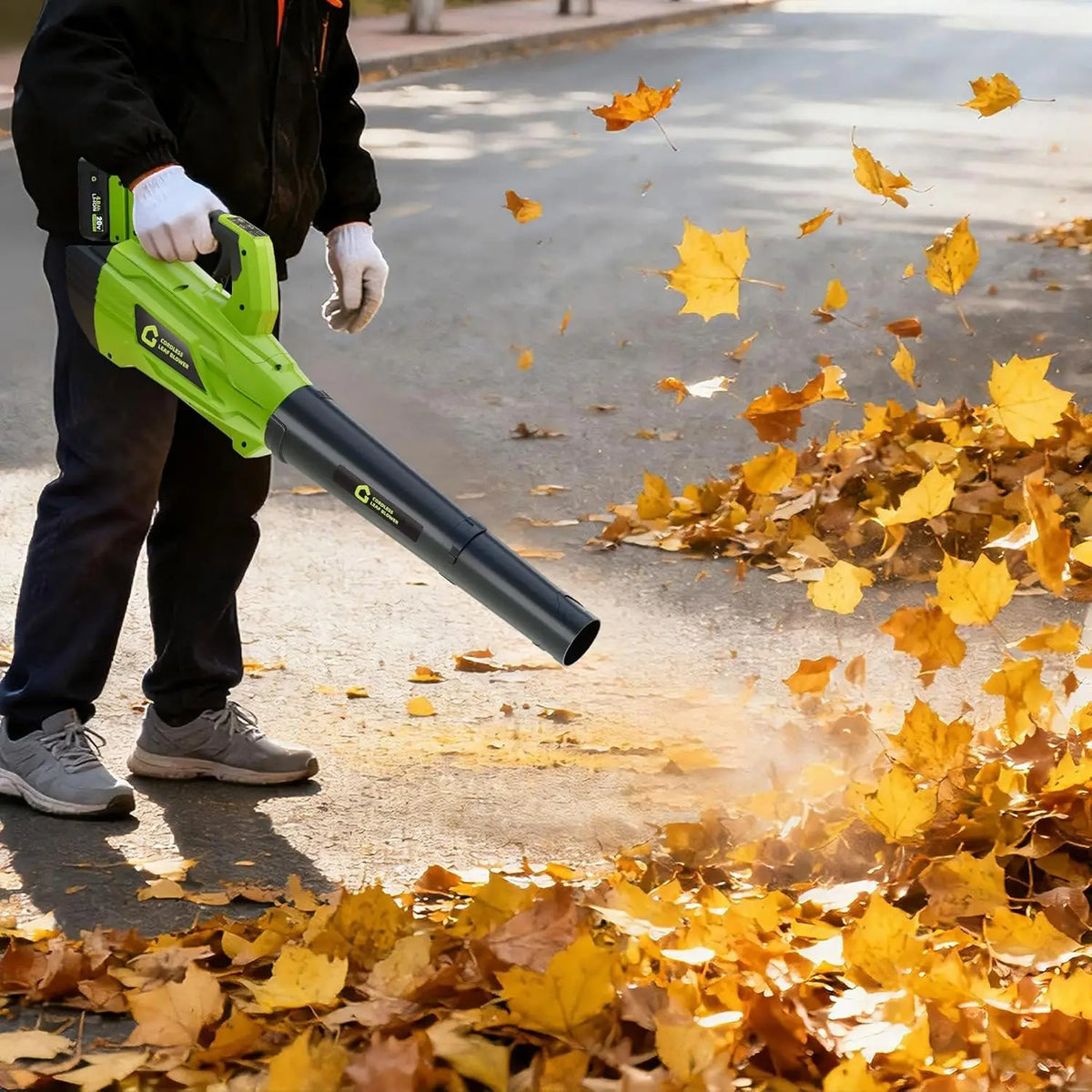 HiMISS Cordless Brushless Leaf Blower for Lawn and Garden Cleanup