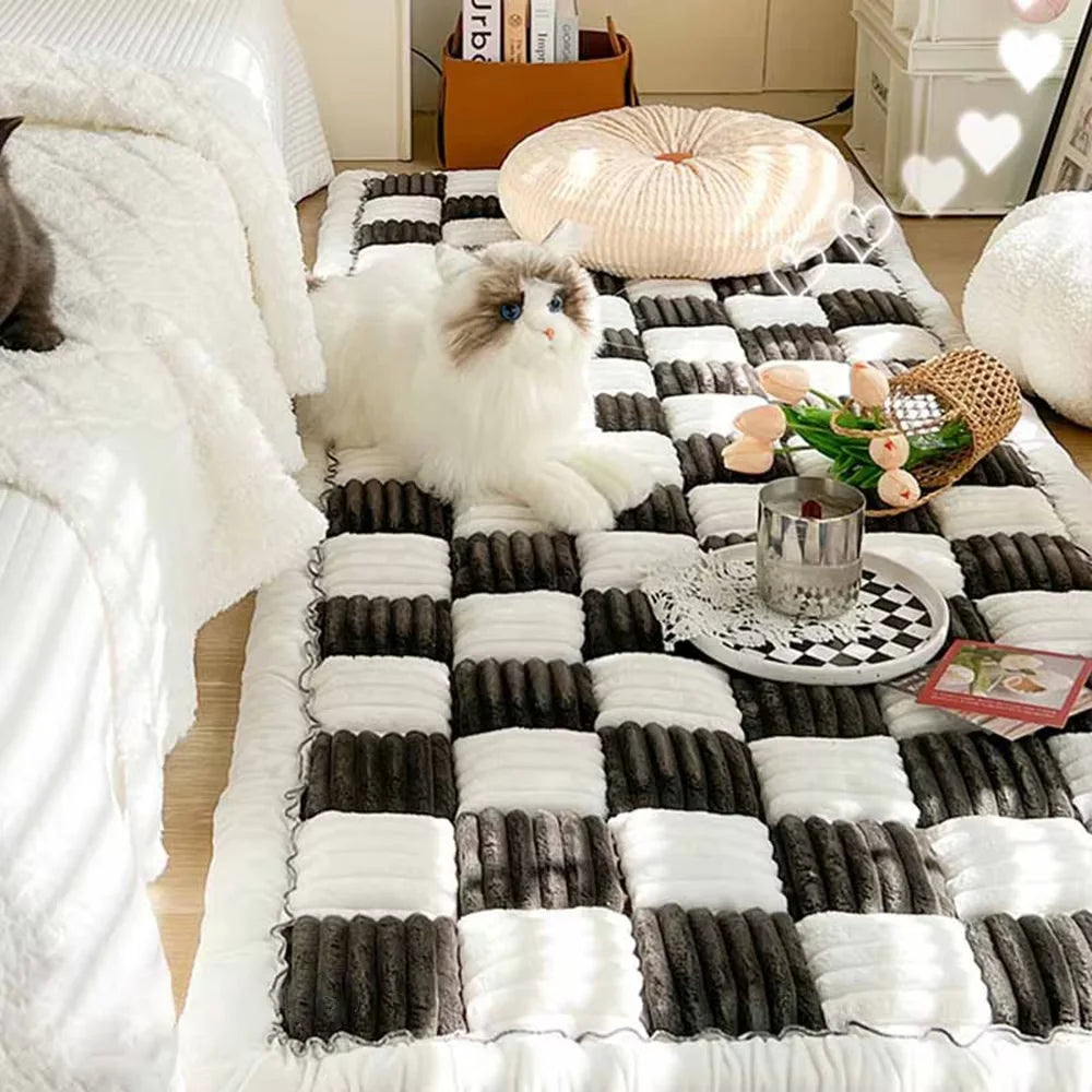 CWV Waterproof Plaid Pet Bed Mat And Furniture Protector