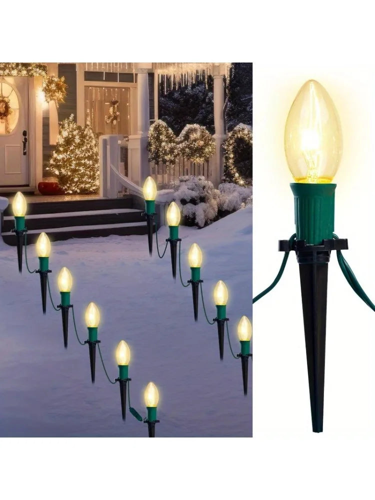 Joyfy C9 Christmas Pathway Lights for Outdoor Holiday Decorations