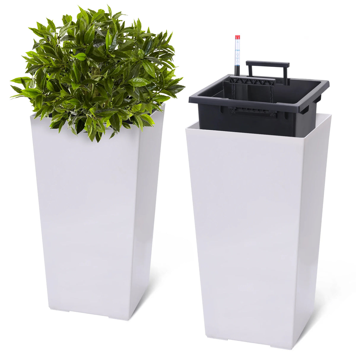 HobbyLane Self-Watering Tapered Planter Set With Shelf Inserts