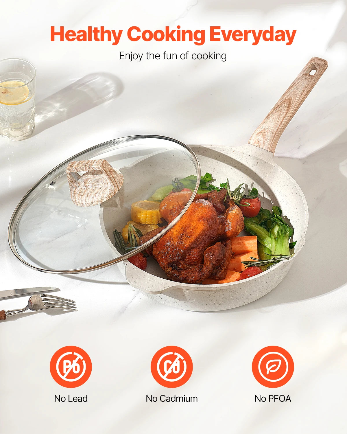 SucceBuy Granite Nonstick Cookware Set Induction Compatible Kitchen