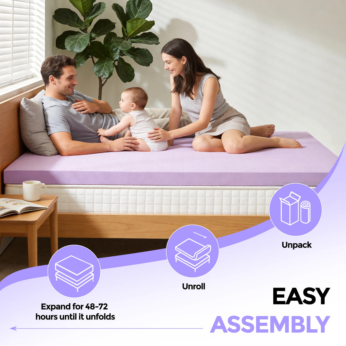 MCQ Gel Memory Foam Mattress Topper With Breathable Cooling Comfort