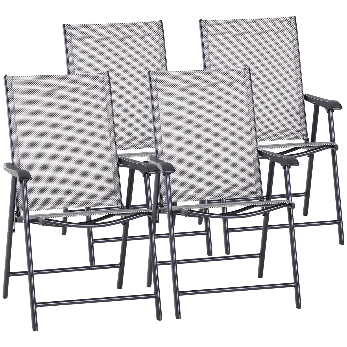 Outsunny Lightweight Outdoor Patio Chairs With Comfortable Mesh Seating