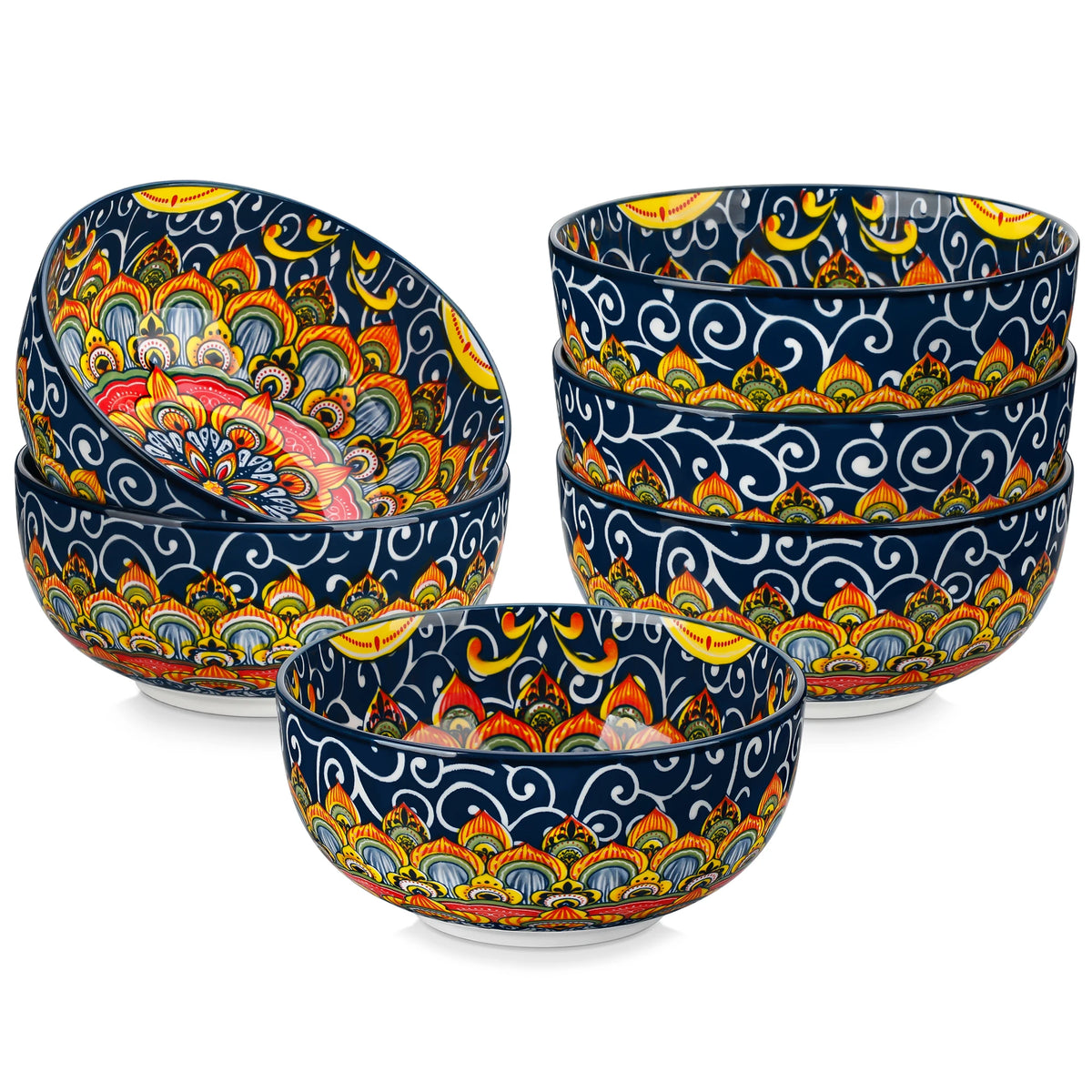 Vancasso Bohemian Ceramic Cereal and Soup Bowls for Everyday Dining