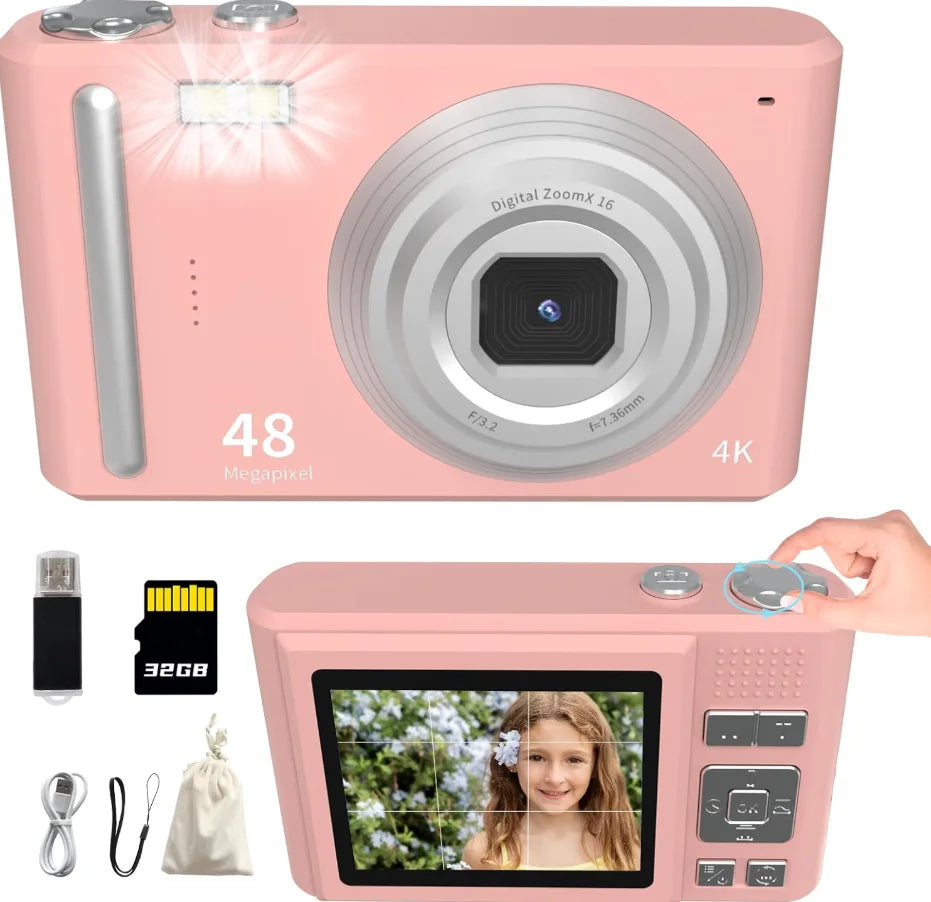 4K Digital Camera With Autofocus, 48MP Vlogging And 16X Zoom
