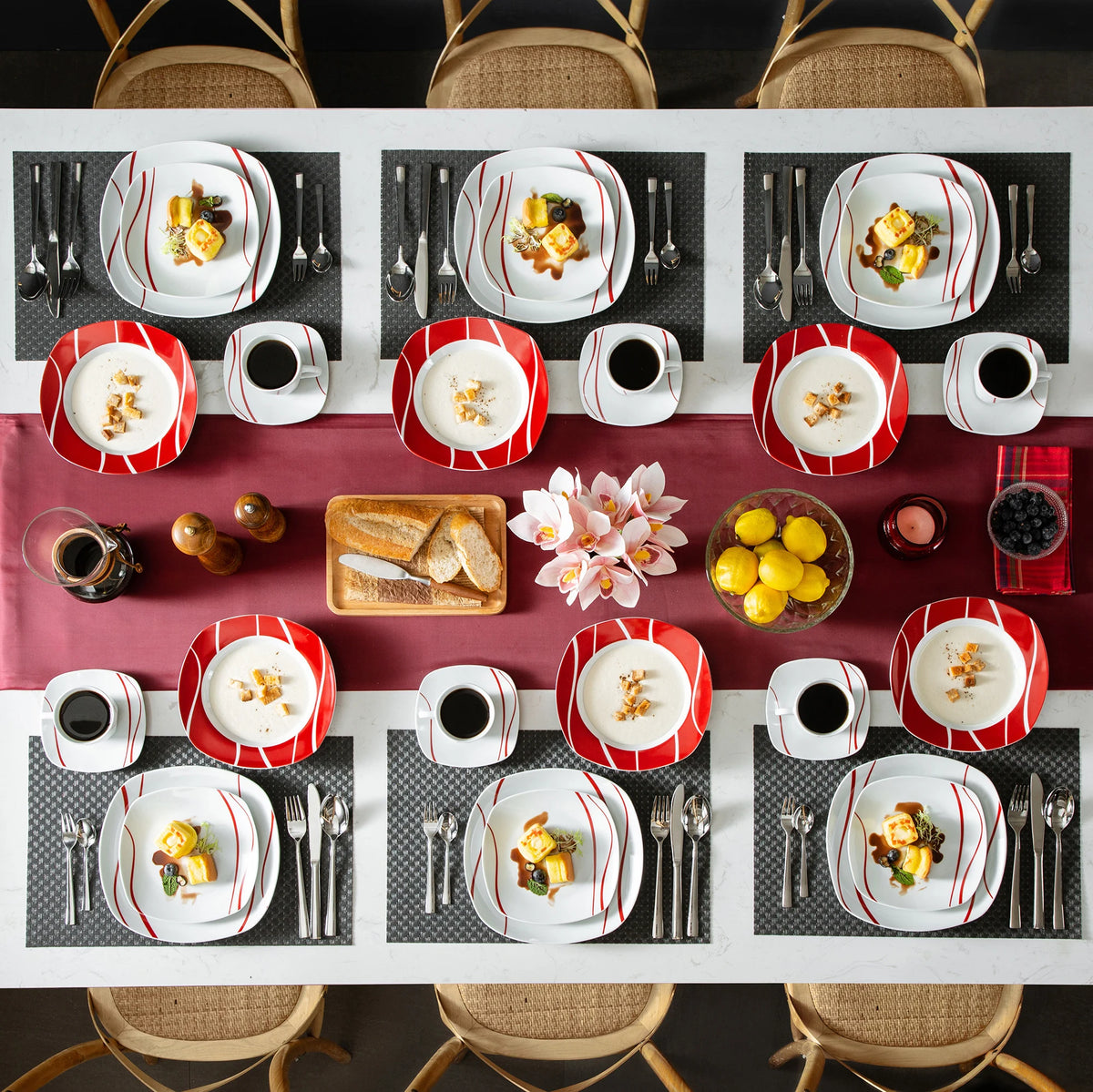 Malacasa Felisa Elegant Porcelain Dinnerware Collection